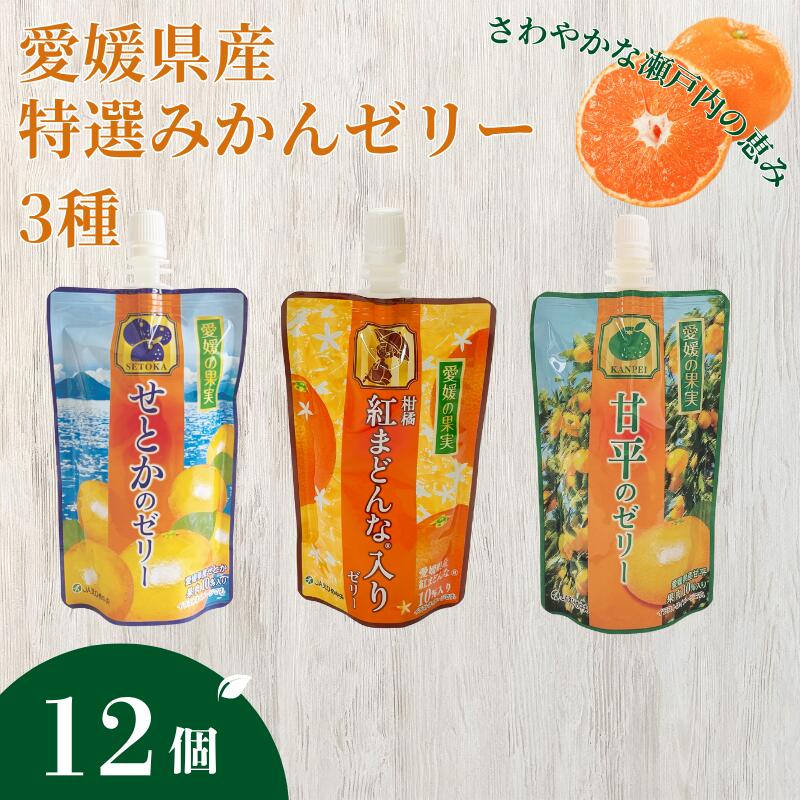 【ふるさと納税】飲むゼリー 愛媛 みかん 150g×12個 3種 JAえひめ 愛媛の果実 特選柑橘詰合せ ゼリー飲料 ゼリー ギフト 母の日 父の日 こどもの日 敬老の日 お買い物マラソン 買い回り 国産 (E-50) | B369