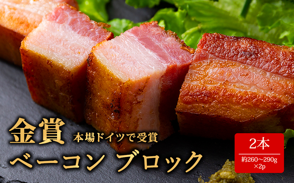 ひばり工房 ベーコンブロック 2パック ベーコン ブロック 本場 ドイツ suffa 金賞 人気 美味しい ステーキ 手作り 詰め合わせ 小分け 父の日　熊本 阿蘇