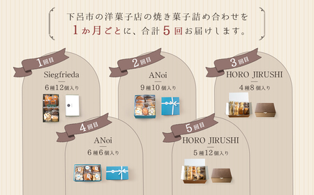 【定期便 5回】下呂の焼菓子 定期便【tc12】
