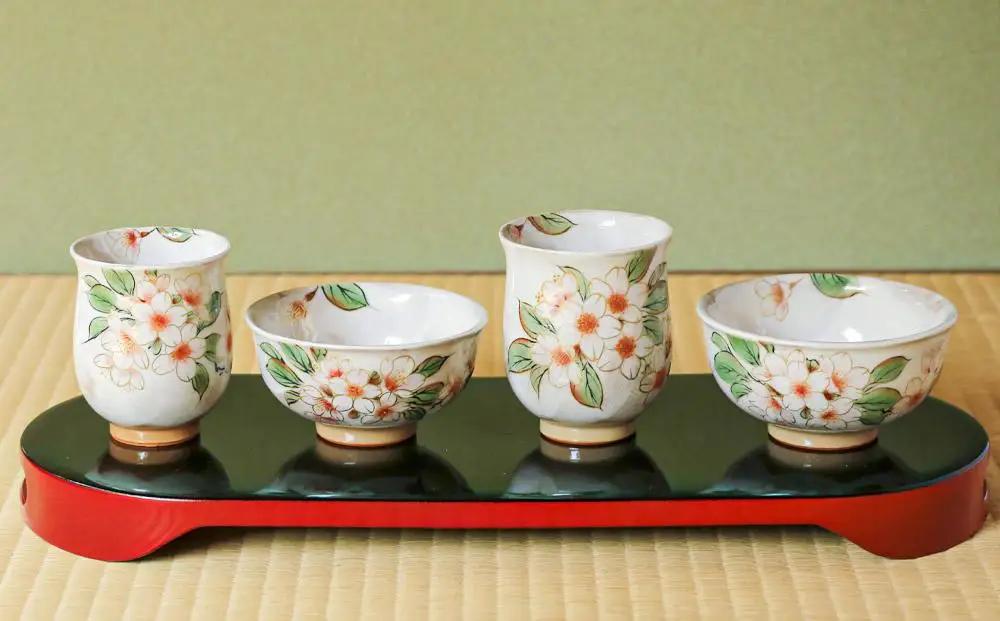【陶あん】京焼・清水焼 夫婦ふくりん茶碗・ふくりん湯呑セット｜清水焼 食器 人気［ 京都 清水焼 京焼 陶芸 食器 人気 おすすめ カップ コップ 器 お取り寄せ 通販 送料無料 ふるさと納税 ］