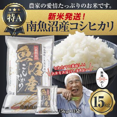 ふるさと納税 南魚沼市 【令和8年産 新米】 無地のし 南魚沼産 コシヒカリ 15kg (美味しいお米の炊き方ガイド付)