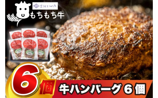 
＼オリジナルソース付き／ 黒毛和種しわ もちもち牛入りハンバーグ 6個入 (AM008)
