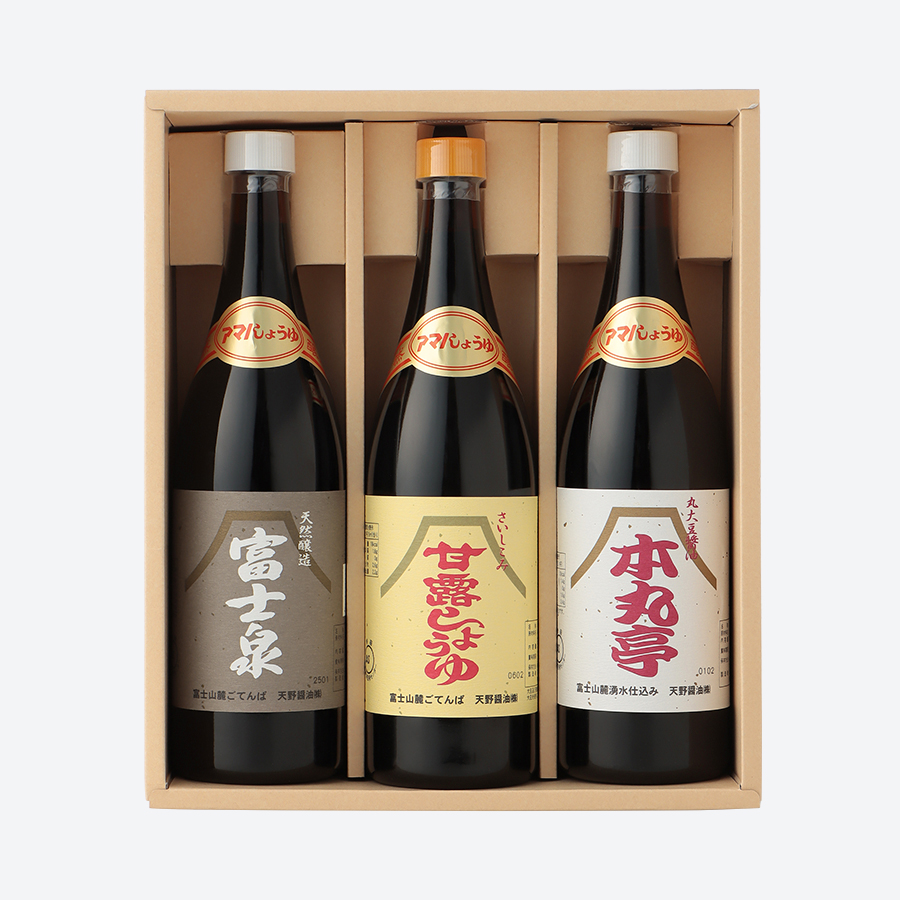 ＜天野醤油＞代表銘柄 3種詰合せ 720ml×3