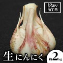 【ふるさと納税】加工用 訳あり 生にんにく 約2kg【2025-5月上旬～2025-6月上旬配送】 | にんにく 不揃い 歪形 外皮割れ 野菜 旬 旬の野菜 産地直送 鮮度 季節の野菜 料理 食材 農作物 農産物 生鮮食品 食品 アレンジ 加工 黒にんにく ペースト 家庭用 ご家庭用 高松市産