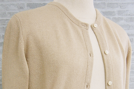 希少ベビーカシミヤ100％ 女性 カーディガン M ベージュ 1枚 20402M BE [0897]