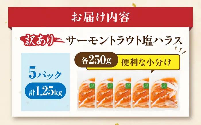 【訳あり】サーモントラウト塩ハラス250g×5パック[AQAJ097]ハラス