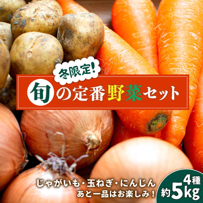 【ふるさと納税】【冬限定！】【2025年12月下旬〜発送】旬の定番野菜セット4種 約5kg / じゃがいも ジャガイモ 玉ねぎ 人参 たまねぎ タマネギ にんじん 旬野菜 詰め合わせ / 南島原市 / 長崎県農産品流通合同会社 [SCB059]