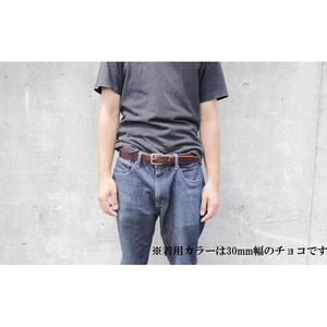 【minca】幅30mmベルト/32インチ  栃木レザーの希少な「ハーネスレザー」使用の贅沢な1枚革のレザーベルト/ネイビー/HL-B01/NAVY/minca　596【小物 ファッション 人気 おす