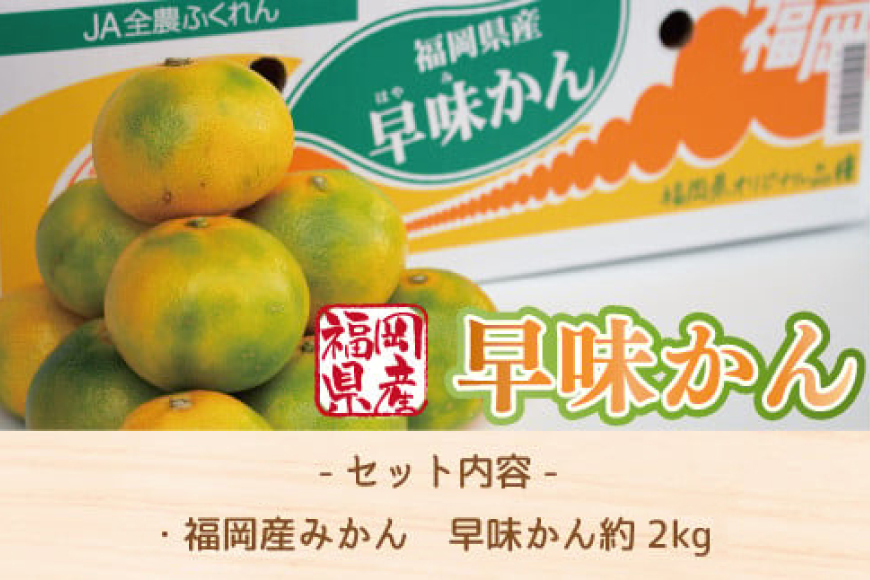 【期間限定発送】 みかん 早味かん 約 2kg [南国フルーツ 福岡県 宇美町 um40azo970030] 福岡県産 ミカン 早生みかん 早生ミカン フルーツ 果物 くだもの