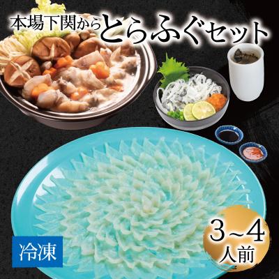 ふるさと納税 下関市 とらふぐ 刺身 鍋 セット 3〜4人前 冷凍 GP001