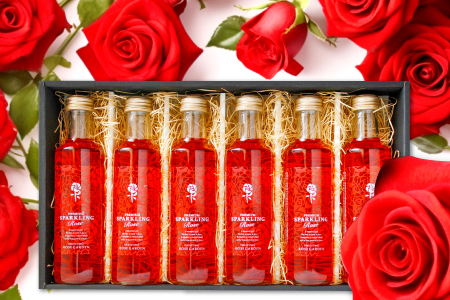 【芳醇な薫り高い奥出雲薔薇園の薔薇を使用したローズサイダーセット】（６本入り）【バラ サイダー 200ml 6本 薔薇 ローズ プレミアム スパークリング 微炭酸 美容 家庭用 贈答 ギフト 母の日】