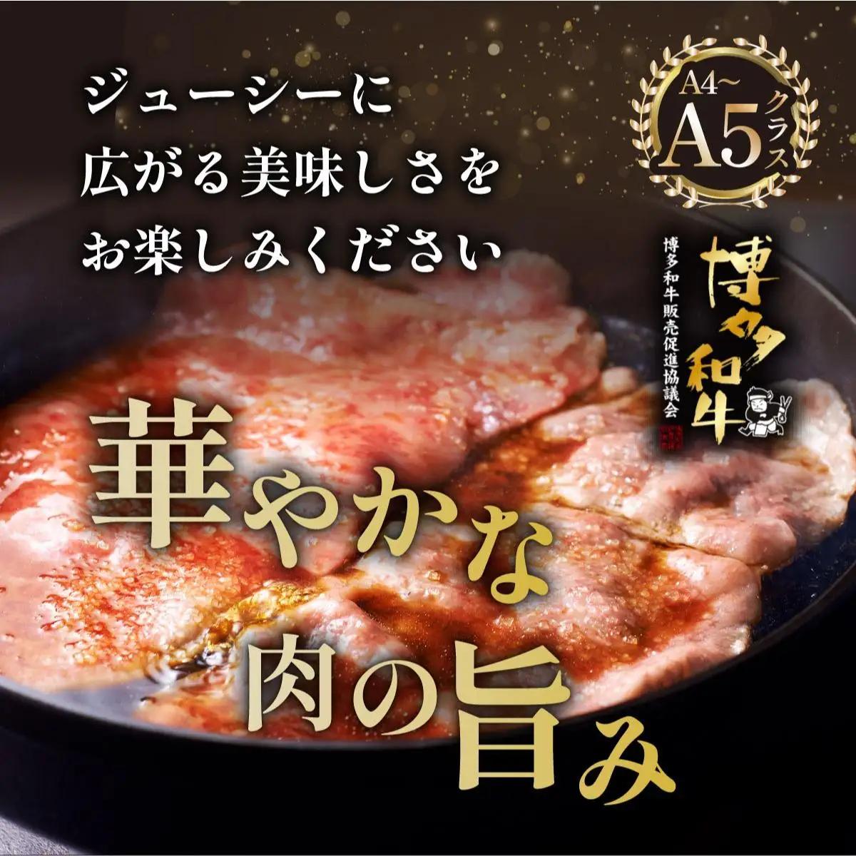  ＜定期便・全10回＞A4～A5等級！博多和牛 特選ロース 薄切り 500g【久田精肉店】
