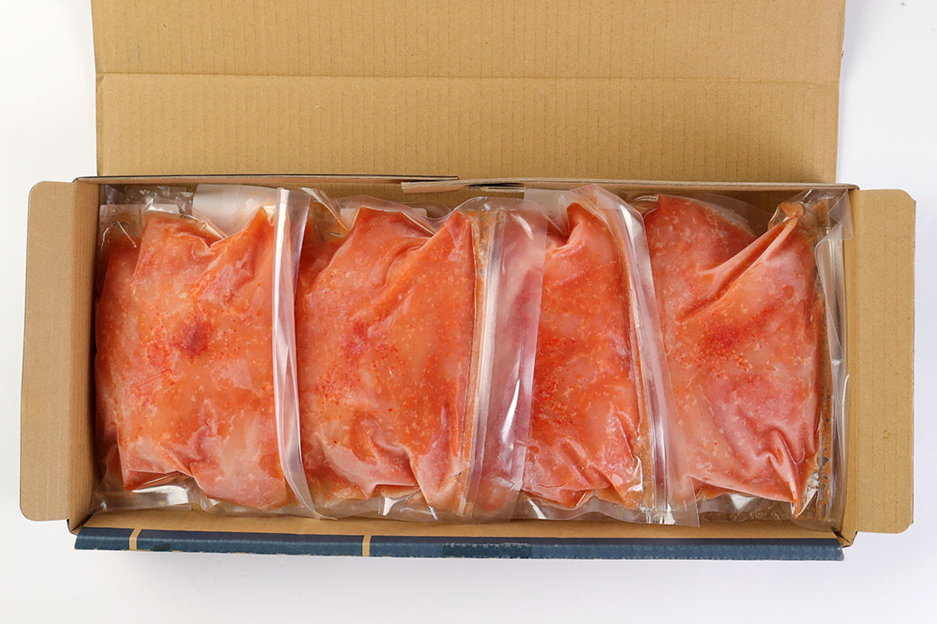 【無着色からし明太子（切れ子）】小分けタイプ 500g×4袋 計2kg