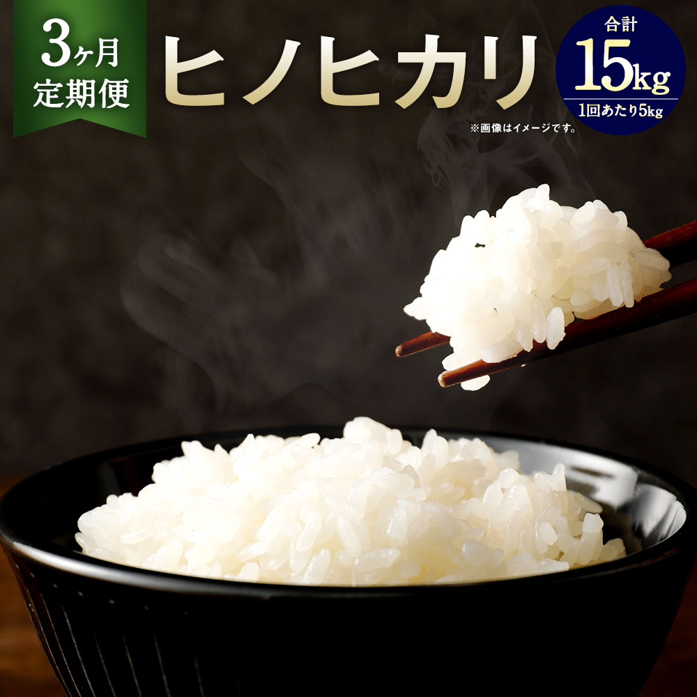【ふるさと納税】【3ヶ月定期便】相良村産 ヒノヒカリ 5kg 合計15kg 5kg×3回 定期便 3回 お米 白米 精米 熊本県産 国産 九州産 送料無料