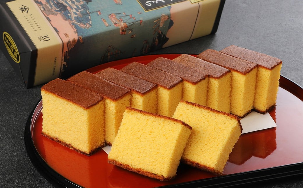 【伝統に育まれた本場の長崎カステラ】10カット（380g）×3本セット