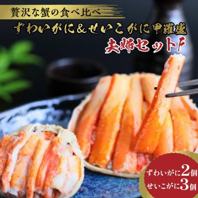 ふるさと納税 京丹後市 【先行予約】☆蟹の宝石箱☆【贅沢なカニの食べ比べ】ずわいがに&amp;せいこがに甲羅盛 夫婦セットF