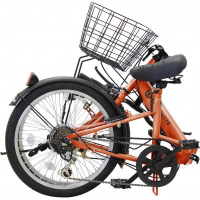 ふるさと納税 四日市市 オリタタミ自転車6段変速　LEDオートライト　20型　アプリコット |  | 02