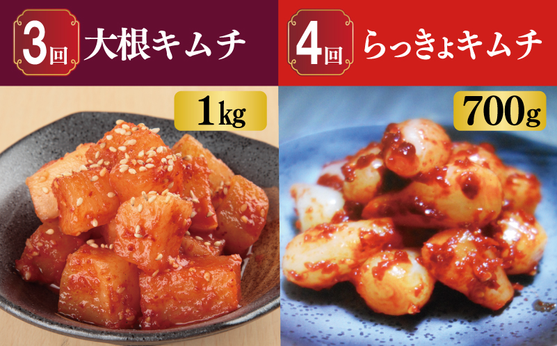【リピーター続出】6種 キムチ食べ比べ 定期便 全6回【毎月配送コース 高評価 人気 惣菜 きむち 漬物 韓国グルメ おつまみ 家計応援 お楽しみ 福袋】 G2778