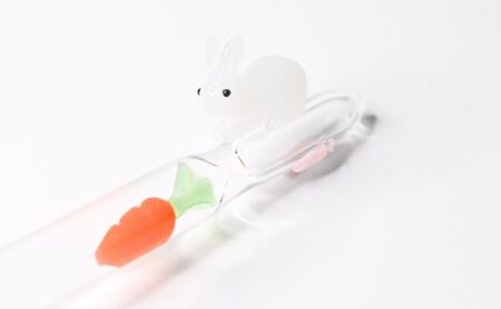 clarto　ガラスペンlavie（白うさあそび）　筆記用具 ガラスペン 硝子ペン 手作り ガラス 硝子 かわいい インク 手紙 日記 プレゼント ギフト 墨田区 東京都