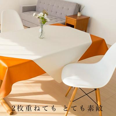 ふるさと納税 野田市 テーブルクロス「LEX」 120cm×170cm クロームオレンジ 抗菌  撥水 |  | 03
