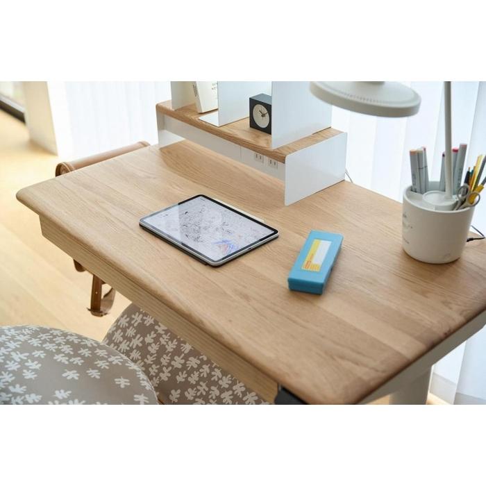 【ふるさと納税】【シェルフLセット】サイズオーダー可 電動昇降 学習机 プレディデスク オーク | インテリア ファニチャー 人気 おすすめ 送料無料