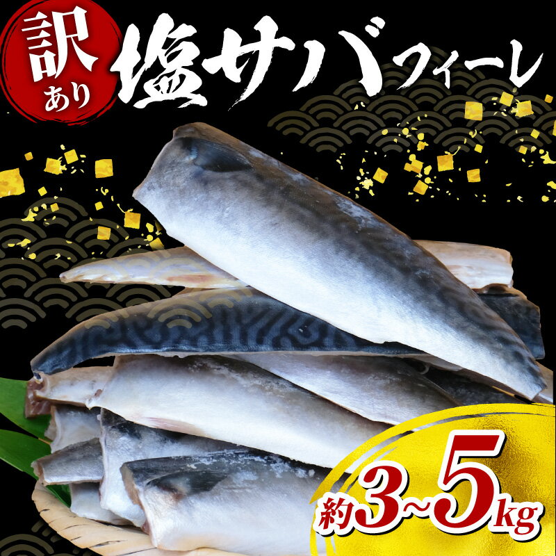 【ふるさと納税】 塩サバ ＼最短7営業日以内発送／ フィーレ 訳あり 3kg / 5kg 鯖 さば サバ 塩さば 塩鯖 人気 大容量 ボリューム 魚介 冷凍 訳有り グルメ おかず 惣菜 弁当 切身 便利 簡単 調理 焼魚 味噌煮 味噌焼 酒 竜田揚げ 海鮮 送料無料 千葉県 旭市 株式会社ヤマゴ
