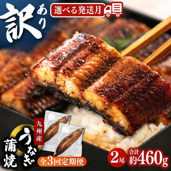 【ふるさと納税】【全3回定期便】訳あり 鹿児島産 うなぎ 蒲焼 2尾セット ▼ うなぎ 鰻 ウナギ 蒲焼 蒲焼き ひつまぶし 定期便 桂川町/山水商事[ADAH030]