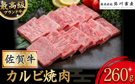 O176x1 佐賀牛 カルビ焼肉 260g カルビ 焼肉 霜降り ギフト 贈答 国産牛 和牛 ブランド牛 牛肉 肉 高級 人気 おすすめ 佐賀県 太良町