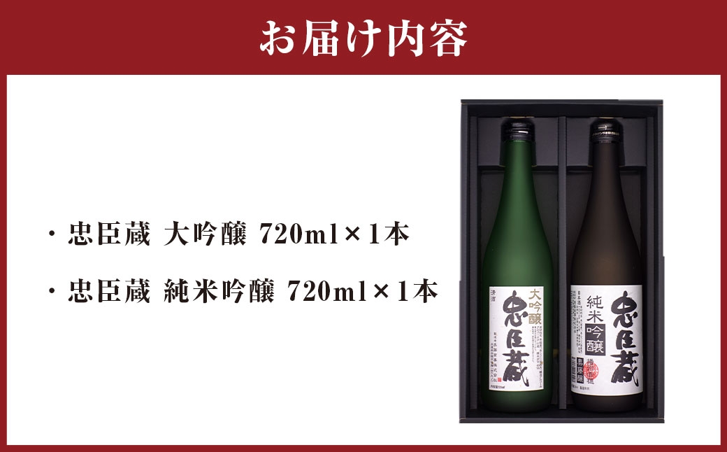 忠臣蔵 大吟醸 ・ 純米吟醸 セット （ 720ml × 2本 ）