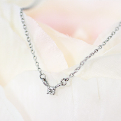 純チタン天然ダイヤモンド0.05ctネックレス 変色しにくい ギフト かわいい 新潟県 弥彦村【配送不可地域：沖縄県】