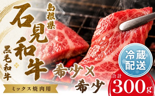 【とろける美味しさ】石見和牛　ミックス焼肉用　300g【牛肉 和牛 ミックス 焼肉用 300g 1人前程度 石見和牛 希少性 ブランド ブランド牛 焼肉 焼き肉 BBQ バーベキュー 贅沢 冷蔵 チルド】