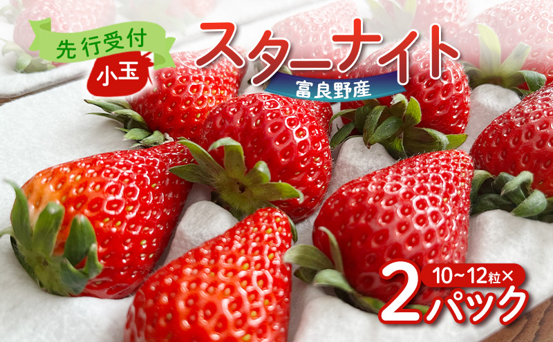 【2026年先行予約】 富良野産 いちご スターナイト 小玉 10～12粒×2パック　［ フルーツ 果物 新鮮 贈り物 ギフト フルーツ 生いちご イチゴ 苺 大粒 甘い 道産 北海道 富良野 ］