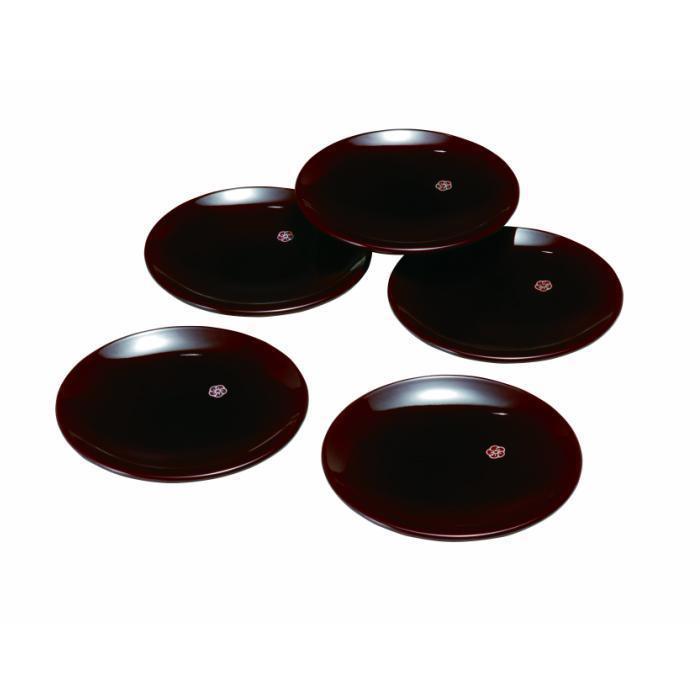 【ふるさと納税】4.5寸 銘々皿 総溜 明月 (5枚組)【YG116】 | クラフト 民芸 人気 おすすめ 送料無料