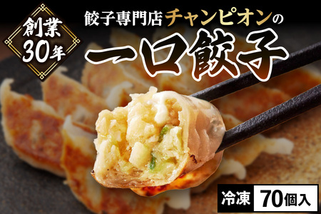 創業30年！！餃子専門店チャンピオンの一口餃子70個_OS116-0002