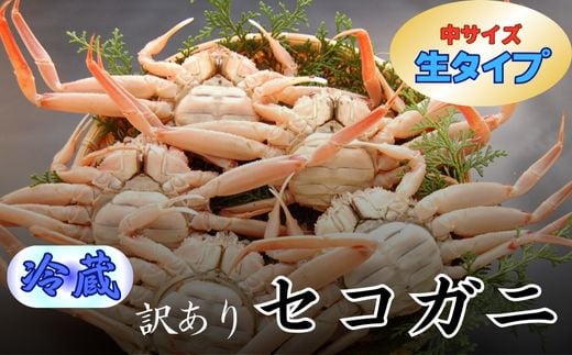 松葉ガニの本場　訳あり・生セコガニ(冷蔵)中サイズ　5枚　兵庫県新温泉町　【1132205】