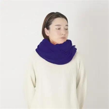 【 OTA KNIT 】ふわふわガーゼ  ファーカシミヤ  ショール(ネイビー)_装飾品・工芸品 ショール・ストール 服飾小物 _【1568331】