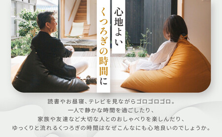 【大東寝具】～くつろぎのかたち～ 座・気まま　ツムギクロス（レギュラーサイズ）【ビーズクッション座椅子】（青嵐）