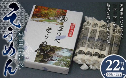 ＜数量限定＞半田手延べそうめん(100g×22束／計2.2kg)【tr18-01】【美馬製麺】