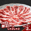 【ふるさと納税】宮崎県産豚肩ロースしゃぶしゃぶ用 - 500g/1kg/1.5kg/2kg 肩ロース肉 1パック500g 豚肉 冷凍 送料無料 【宮崎県木城町】