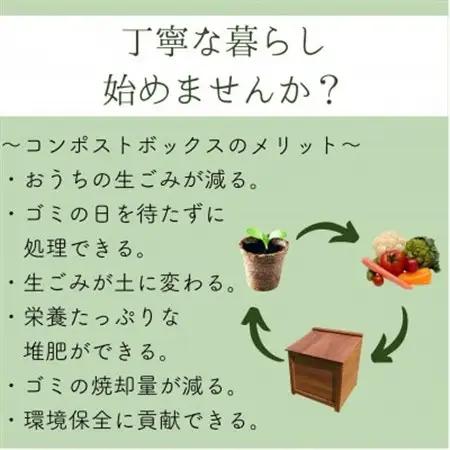 ベランダに置けるおしゃれな木製コンポストボックス《ミニサイズ》(消滅型)☆ブルーグレー☆【1186719】