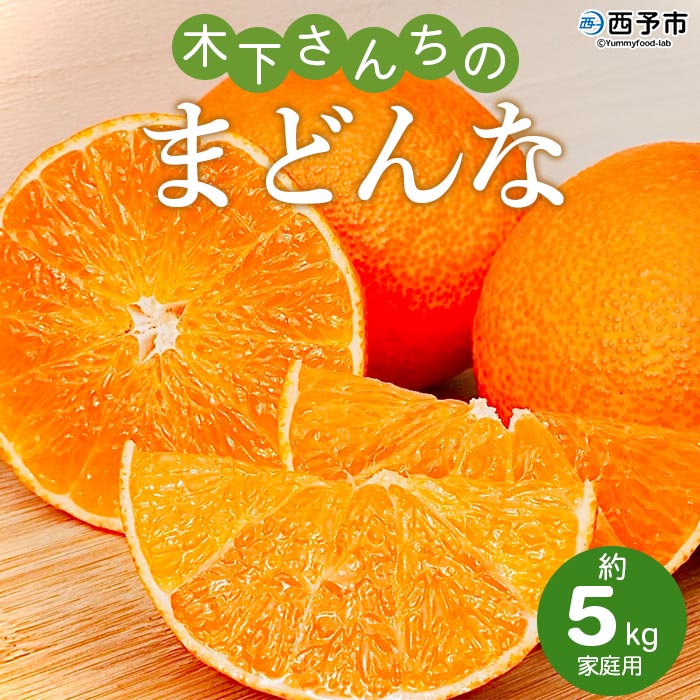 【ふるさと納税】紅まどんなと同品種！＜木下さんちのまどんな 約5kg 家庭用＞ 柑橘類 みかん ミカン 果物 くだもの フルーツ 不揃い 自宅用 愛媛果試第28号 特産品 産地直送 マドンナ 木下農園 西宇和 愛媛県 西予市【常温】『2025年12月上旬～12月下旬迄に順次出荷予定』