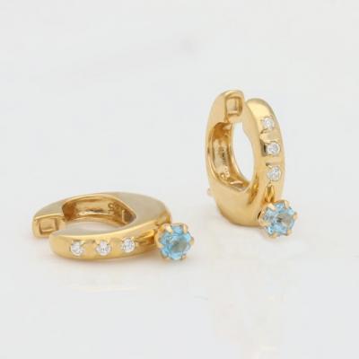 ふるさと納税 甲府市 SV925 (イエローメッキ)イヤリングコンバーター　キュービックジルコニア付　9000301763 |  | 03