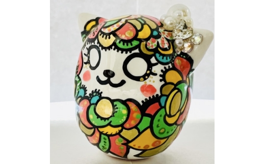 世界にひとつだけの手づくり猫だるまセット(猫耳付きだるま・座布団・布袋)【1676719】