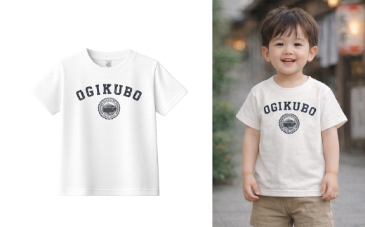 荻窪カレッジキッズTシャツ 1枚 （ ホワイト ） 子供 シャツ 服 プリントシャツ イラストシャツ ファッション オシャレ メンズ レディース 男性 女性 アパレル 半袖 衣類 カジュアル