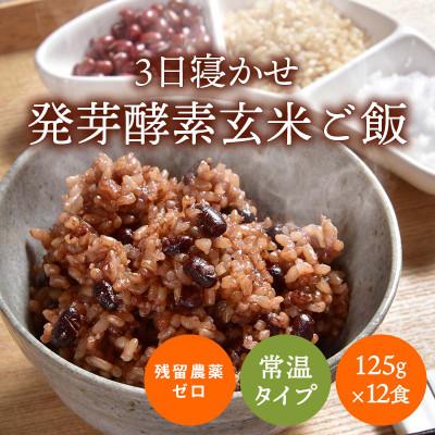 ふるさと納税 九重町 【常温】3日寝かせ発芽酵素 玄米ごはん12食セット