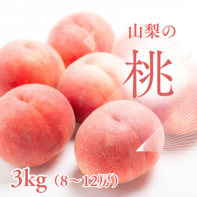 
            新鮮!山梨市産 桃 約3kg(8～12玉)【1305781】
          