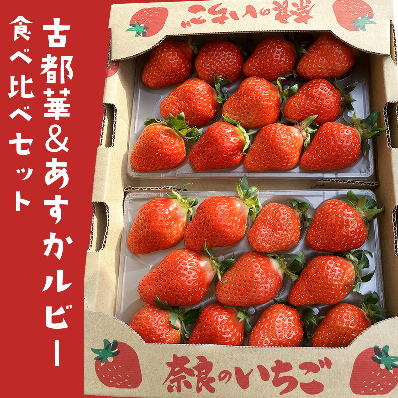 【ふるさと納税】いちご 古都華 ＆ あすかルビー 食べ比べ セット 完熟いちご フルーツ 果物 旬 産地直送 旬のフルーツ 旬の果物 お取り寄せ おやつ デザート 希少 ことか 苺 冷蔵 冷蔵配送 奈良 奈良県 BN001　お届け：2026年1月末～4月下旬まで