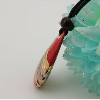 二宮閑山 有田焼ペンダント 赤流星紋様（両面書き） A20-304_イメージ4