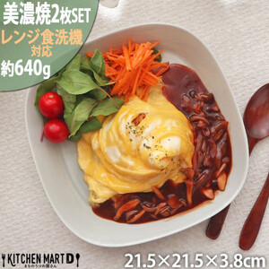 【美濃焼】 プレーリー グレー プレートL 2枚セット 瑞浪市 / JS企画 小田陶器 セット 食器 プレート 皿 小皿 [AZAZ258]