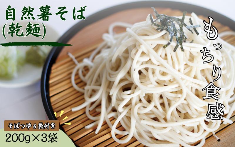 
            自然薯そば（乾麺）200g×3袋＋そばつゆ6袋  岩手県産 蕎麦 じねんじょ めんつゆ 年越しそば 麺 麺類 
          